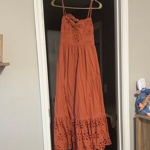 American Eagle Outfitters Orange Maxi Dress